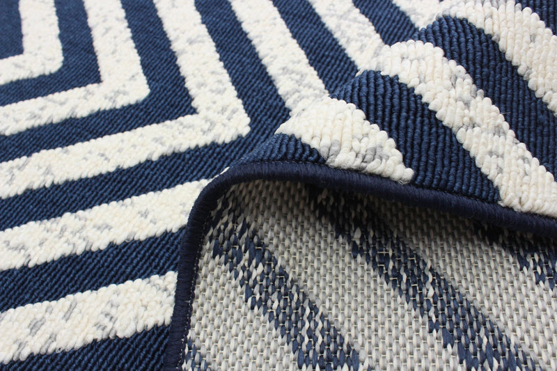 Carpette Dodie bleueivoire 2 pi 8 po x 4 pi 11 po