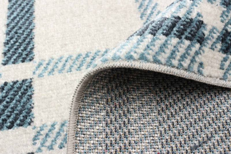 Carpette Roma bleue lavable à la machine - 2 pi 6 po x 8 pi 0 po