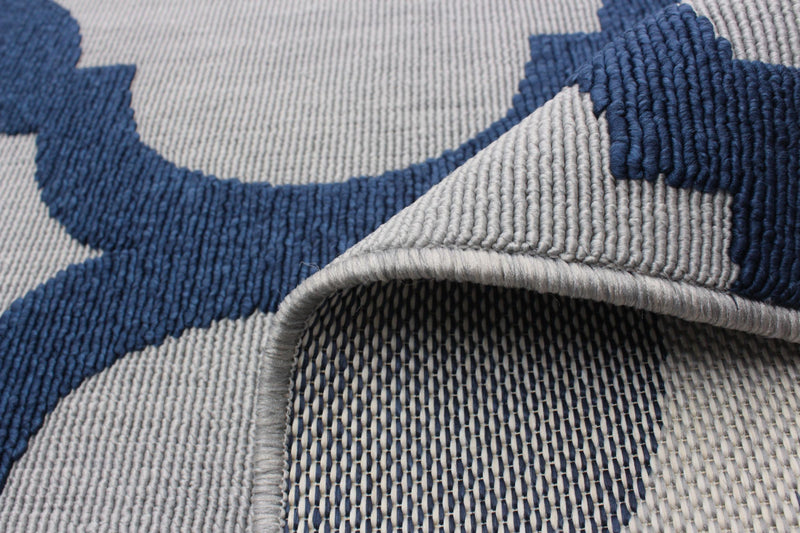 Carpette Sophie grisebleu marine - 6 pi 7 po x 9 pi 6 po