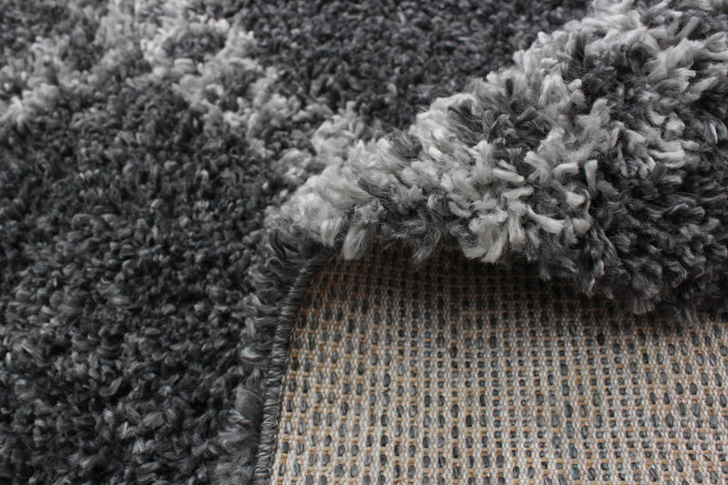 Carpette à poil long Helma Stark gris foncé 8 pi 0 po x 10 pi 0 po