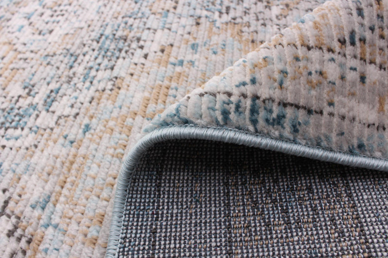 Carpette Leandra taupe/bleue 3 pi 11 po x 5 pi 11 po