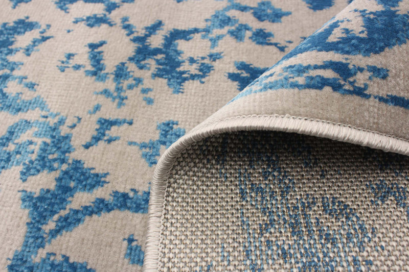 Carpette Corinne bleue 4 pi 7 po x 6 pi 7 po
