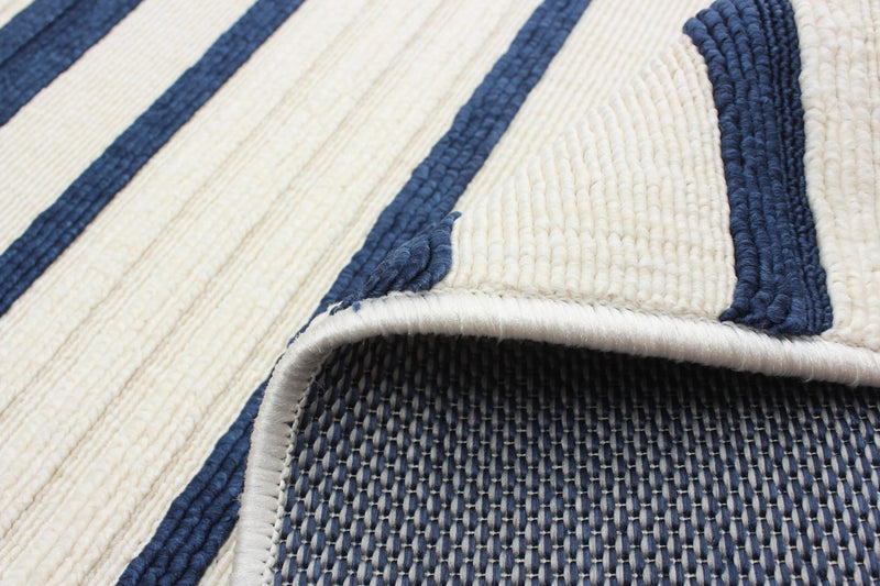 Carpette Talya bleueivoire 5 pi 3 po x 7 pi 7 po