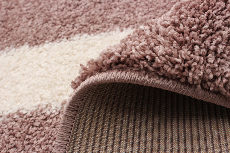 Carpette à poil long Luci rose 3 pi 11 po x 6 pi 0 po