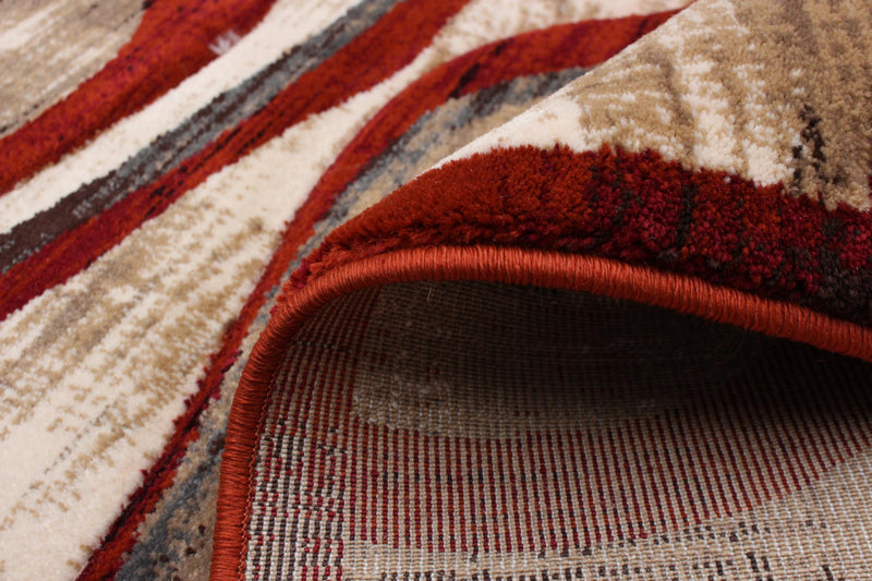 Carpette Allonah rouge - 7 pi 10 po x 10 pi 2 po