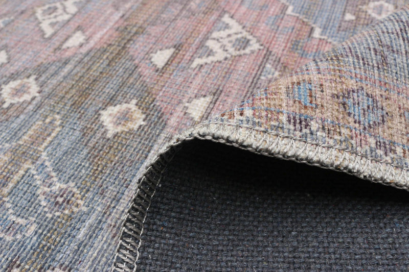 Carpette Samia bleue 7 pi 10 po x 10 pi 0 po