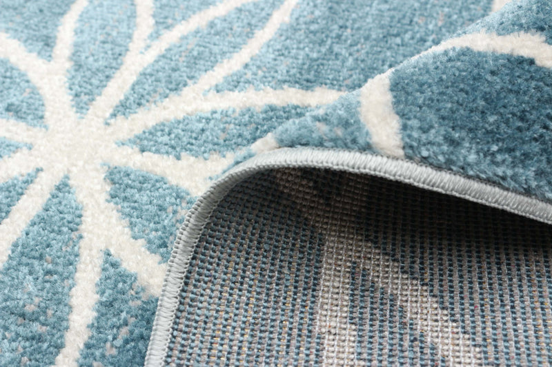 Carpette Terali turquoise lavable à la machine - 2 pi 6 po x 8 pi 0 po