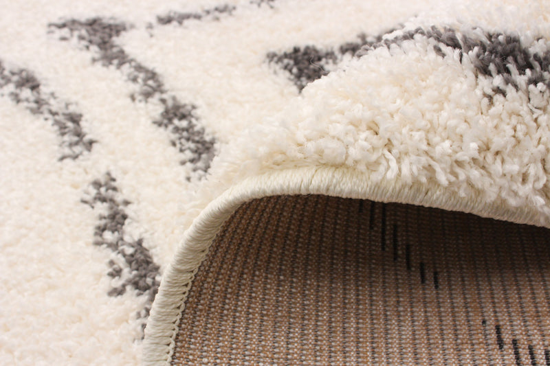 Carpette à poil long Gael ivoire 7 pi 10 po x 10 pi 0 po