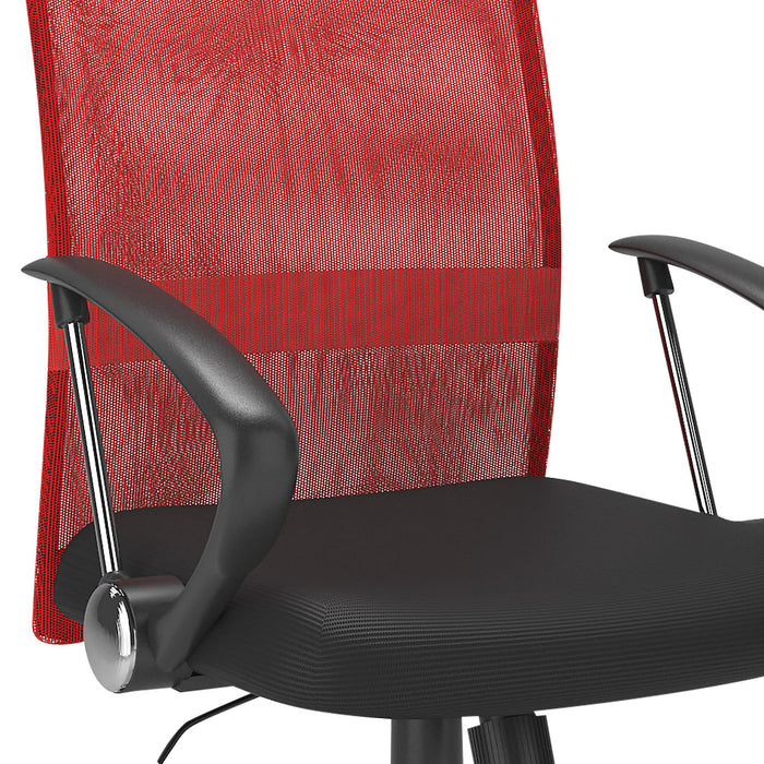 Chaise de bureau réglable Andre de 24 po en mailles - rouge