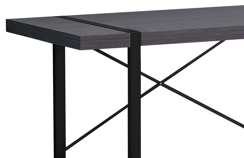 Bureau Avery de 49 po d’apparence bois recyclé - gris foncé