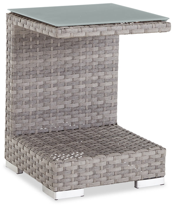 Ensemble de conversation Bermuda 6 pièces avec toit pour la terrasse à l’extérieur - osier en résine tressé à la main, résistant aux rayons UV et aux intempéries - gris