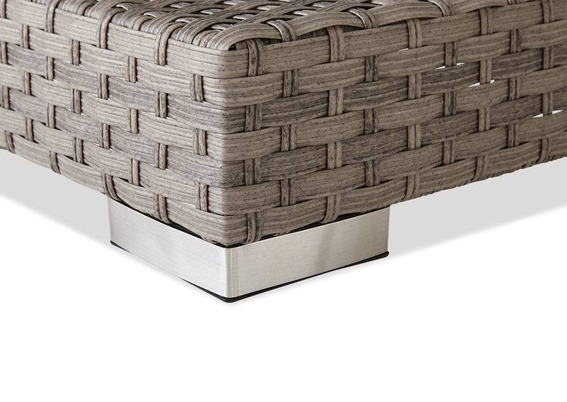 Ensemble de conversation Bermuda 6 pièces avec toit pour la terrasse à l’extérieur - osier en résine tressé à la main, résistant aux rayons UV et aux intempéries - gris