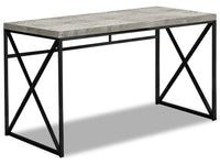 Bureau Brady de 47,25 po d’apparence bois recyclé - gris