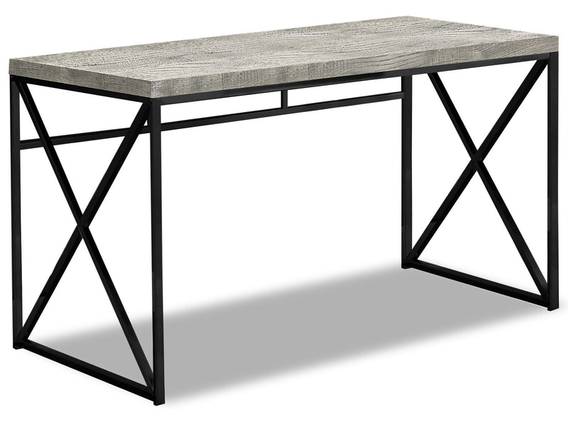Bureau Brady de 47,25 po d’apparence bois recyclé - gris