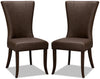Chaise de salle à manger Bree, ensemble de 2 – brune