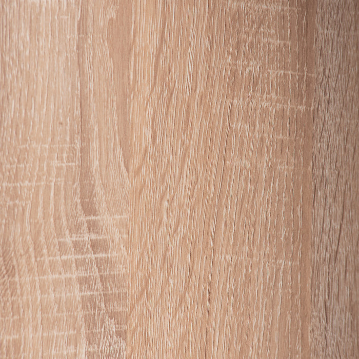 Bibliothèque Bremen de 32,75 po avec 4 tablettes décalées - blanche et brun clair 