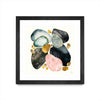 Œuvre d’art murale encadrée noire et mate « Pebble Abstract » 30 x 30