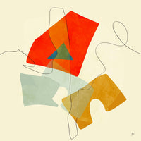 Œuvre d’art murale Giant Art « Mid Century Geometric » 54 x 54