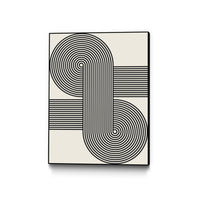 Œuvre d'art murale sur toile encadrée noire « Simplicity Xv » 18 x 24