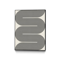 Œuvre d'art murale sur toile encadrée noire « Simplicity Xvi » 24 x 32