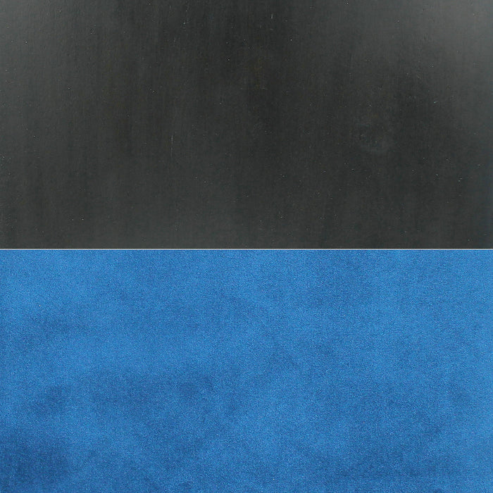 Ensemble de salle à manger Cami 5 pièces avec table de 70 po (L) avec dessus en marbre véritable et 4 chaises bleues 