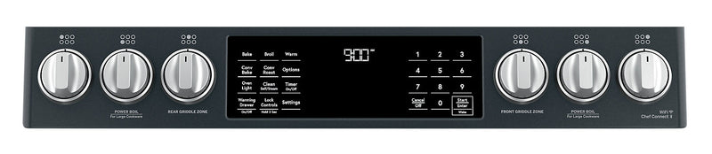 Cuisinière intelligente hybride Café de 5,7 pi³ avec convection européenne véritable et grilles autonettoyantes - noir mat - CC2S900P3MD1