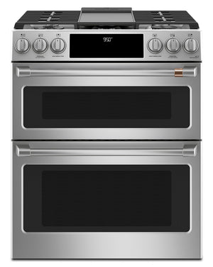 Cuisinière intelligente hybride Café de 7 pi³ avec convection européenne véritable et grilles autonettoyantes - acier inoxydable - CC2S950P2MS1