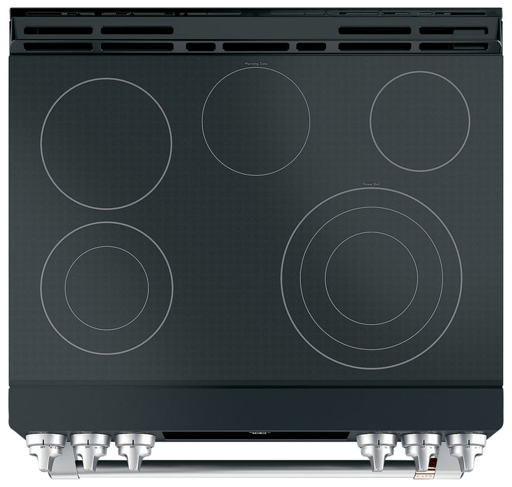 Cuisinière intelligente électrique Café de 5,7 pi³ avec convection européenne véritable - noir mat - CCES700P3MD1