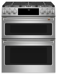 Cuisinière intelligente à gaz Café de 6,7 pi³ avec convection européenne véritable et grilles autone…