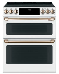 Cuisinière intelligente à induction Café de 7 pi³ avec convection européenne véritable et grilles au…