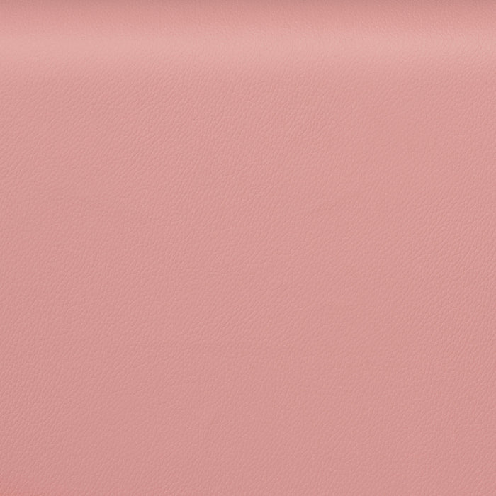 Lit rembourré Chase en tissu de cuir végétalien rose - format lit simple