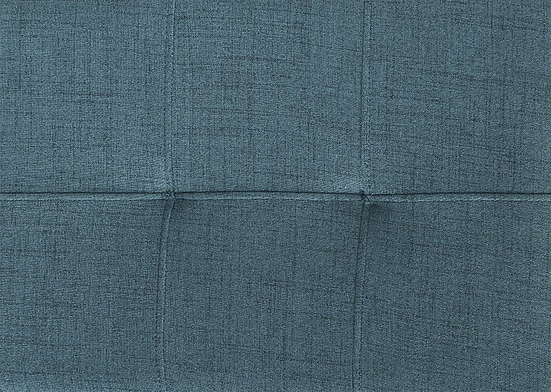 Chaise de salle à manger Chelsea en tissu d’apparence lin - bleu turquoise