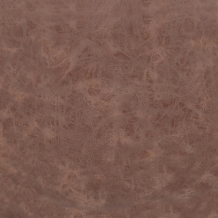 Tabouret bar Coty en tissu de cuir végétalien et en métal - brun