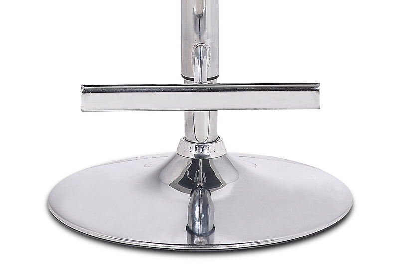 Tabouret bar Cruz en tissu de cuir végétalien et en métal avec siège pivotant et réglable - gris