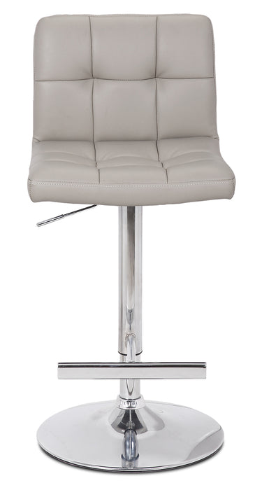 Tabouret bar Cruz en tissu de cuir végétalien et en métal avec siège pivotant et réglable - taupe