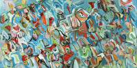 Œuvre d’art murale Giant Art « Lignes 2 » 72 x 36