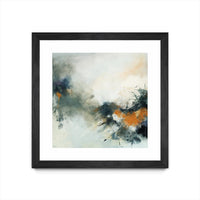 Œuvre d’art murale encadrée noire et mate « Transition » 36 x 36