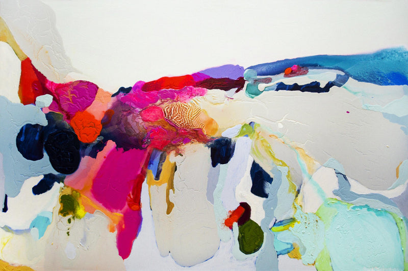 Œuvre d’art murale sur toile encadrée noire « Reach In Out » 24 x 36