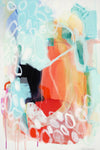 Œuvre d’art murale Giant Art « Cherry Creamsicle Love » 72 x 48