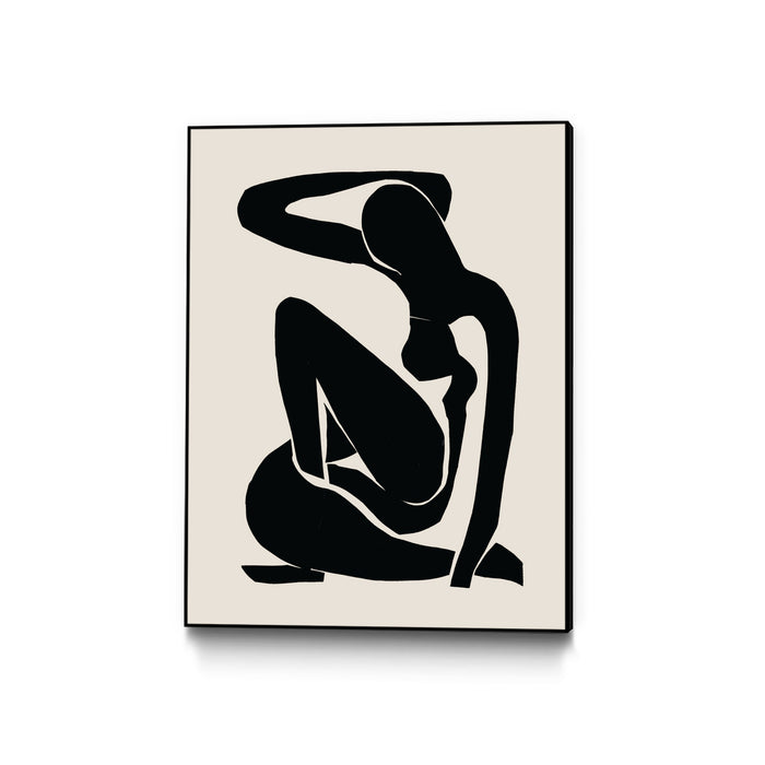 Œuvre d'art murale sur toile encadrée noire « Untitled » 18 x 24