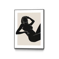Œuvre d'art murale sur toile encadrée noire « Untitled » 24 x 32