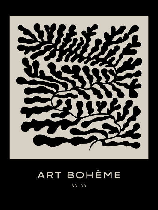 Œuvre d’art murale Giant Art « Art Boheme No 5 » 72 x 54