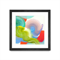 Œuvre d’art murale encadrée noire et mate « Vav 05 » 36 x 36