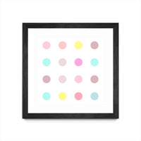 Œuvre d’art murale encadrée noire et mate « Pink Iv » 30 x 30