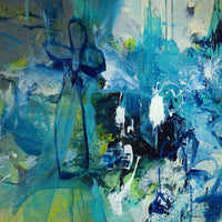 Œuvre d’art murale Giant Art « Abstract Flower » 72 x 72