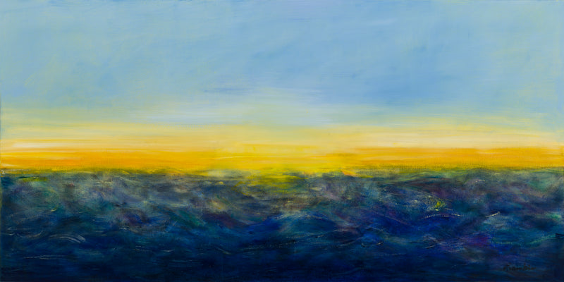 Œuvre d’art murale Giant Art « Ocean Mood » 72 x 36