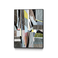 Œuvre d’art murale sur toile encadrée noire « Oceanrain » 18 x 24