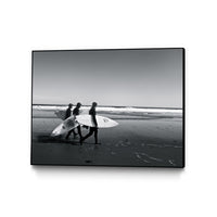 Œuvre d'art murale sur toile encadrée noire « Surfers Iii » 24 x 18