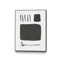 Œuvre d'art murale sur toile encadrée noire « Square Mind » 24 x 32