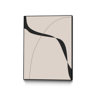 Œuvre d'art murale sur toile encadrée noire « Black Shapes Ii » 30 x 40